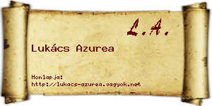 Lukács Azurea névjegykártya